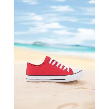 Dámská obuv Sinsay - Nízké šněrovací tenisky - červená - 6479K-33X - 6479K-33X-39-3