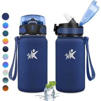 Termoska Termoska KollyKolla 500ml, láhev na pití s brčkem, termoska bez BPA, nepropustná dvoustěnná