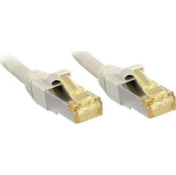 Datový kabel LINDY 47268 RJ45 síťové kabely, propojovací kabely CAT 6a (surový kabel CAT 7) S/FTP 10.00 m šedá s ochranou 1 ks