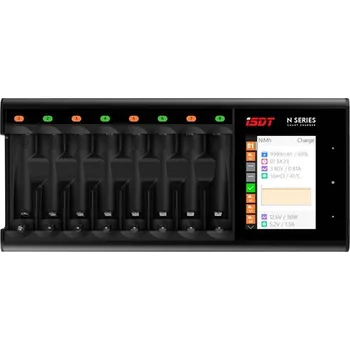 Nabíječka baterií ISDT N8 nabíječka akumulátorů NiMH, NiCd, NiZn, Li-Ion, LiHV , LiFePO AA, AAA, 14500, 10440