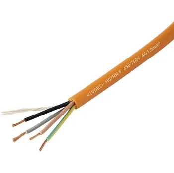 elektrický kabel TRU COMPONENTS TC-13537012 kabel s gumovou izolací H07RN-F 4 G 1.5 mm² oranžová metrové zboží