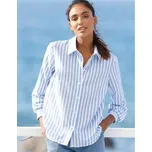 Proužkovaná bavlněná košile bílá/modrá 44