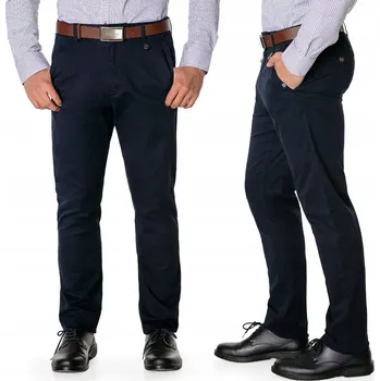 Pánské kalhoty Elegantní pánské společenské kalhoty CHINOS z bavlny + PÁSEK 100925 W32