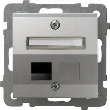 Elektrická zásuvka OSPEL AS GPK-1GS/p/18 Šikmá krabička pro jednu zásuvku Keystone