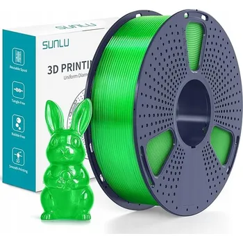 3D tisk SUNLU PVB Filament 1,75mm 900g Průhledný Zelený Hladký