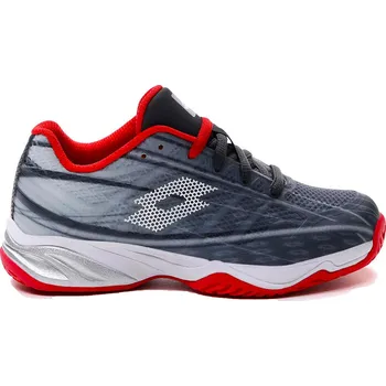 Chlapecké tenisky Dětská tenisová obuv Lotto Mirage 300 ALR Jr Asphalt/All White/Flame Red EUR 36