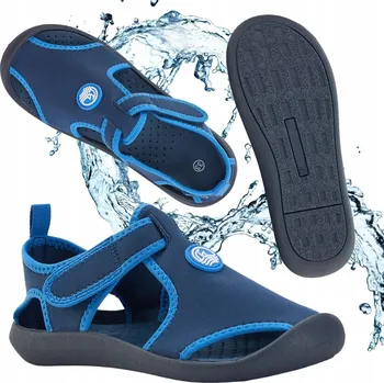 Dívčí sandály Dětské sandály AQUASTIC Noni, tmavě modré, velikost 27, široké provedení