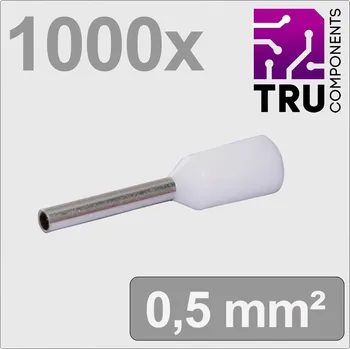 TRU COMPONENTS TC-13377192 dutinka 0.5 mm² částečná izolace bílá 1000 ks