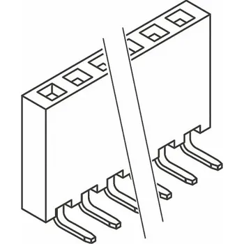 Elektrický konektor Patice PCB, řada: SSW, rozteč: 2.54mm, počet kontaktů: 11, počet řad: 1, Průchozí otvor Samtec