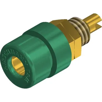 Krokosvorka Hirschmann Test a Measurement BIL 30 Au zdířka pro banánek zásuvka, vestavná vertikální Ø pin: 4 mm zelená 1 ks