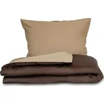 Kvalitex Saténové povlečení LUXURY COLLECTION tmavě hnědé/béžové Varianta: 1+1, 140x200, 70x90cm