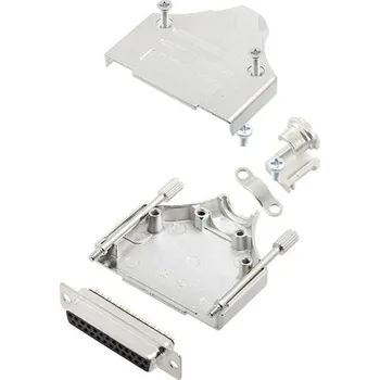 TRU COMPONENTS TCMHDM25DMSK 7709744 sada D-SUB zásuvková lišta 180 ° Pólů: 25 pájecí kalíšek 1 ks