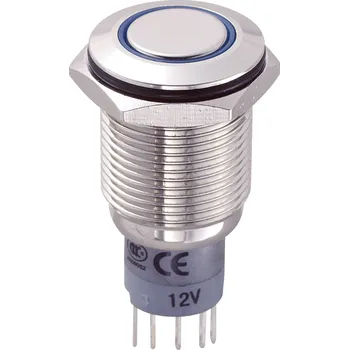 TRU COMPONENTS LAS2GQF-11E/B/12V/N/P, 701857 tlačítko antivandal, 16 mm, 250 V/AC, 3 A, 1 ks