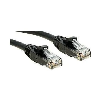 Datový kabel LINDY 45432 RJ45 síťové kabely, propojovací kabely CAT 6 U/UTP 1.00 m černá s ochranou 1 ks
