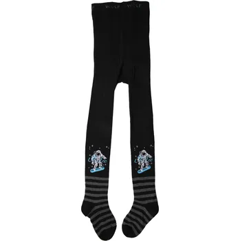 WOLF P2214 Chlapecké punčocháče s kosmonautem černé 98-104