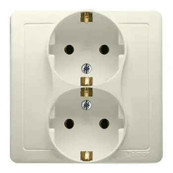 Elektrická zásuvka ZÁSUVKA SCHUKO KOMPLETNÍ SIMON BASIC BÉŽOVÁ