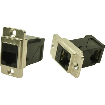 Cliff RAFT KOV DUALSLIM CAT6 SK CP30752M adaptér, vestavný niklová, černá 1 ks