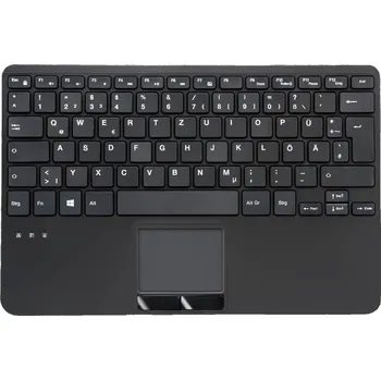 Klávesnice Perixx PERIBOARD-525 H DE USB klávesnice německá, QWERTZ černá USB hub, dotyková plocha