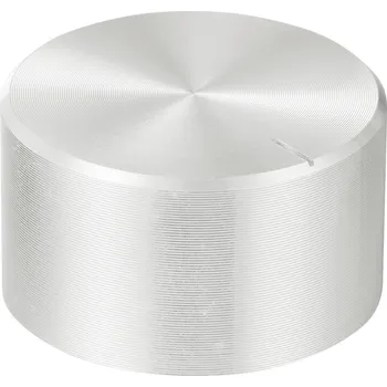TRU COMPONENTS TC-11696504 otočný knoflík s označením stříbrná (Ø x v) 30 mm x 17 mm hliník, plast 1 ks