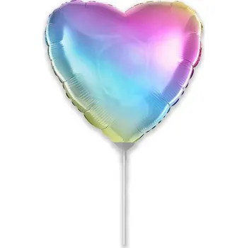 Balónek Fóliový balónek 9" - Srdce (pastelový gradient)