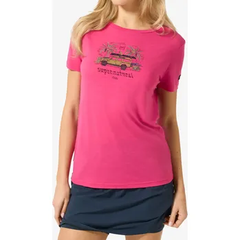 Dámské tričko Super.natural Tropicar Tee - pinky rose/various