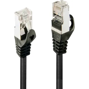 Datový kabel LINDY 48384 RJ45 síťové kabely, propojovací kabely CAT 5e F/UTP 5.00 m černá 1 ks