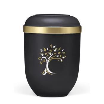 Smuteční dekorace Ekologická urna Velvet Baum - Černá