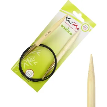 Nástroj na niť a příze Bambusové kruhové jehlice KnitPro Bamboo 80 cm 9 mm
