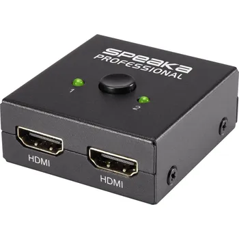 SpeaKa Professional SP-7141056 2 porty HDMI přepínač UHD 4K -at- 60 Hz