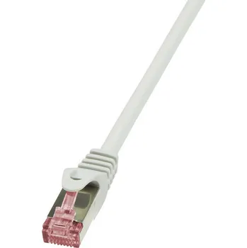 Datový kabel LogiLink CQ2052S RJ45 síťové kabely, propojovací kabely CAT 6 S/FTP 2.00 m šedá samozhášecí, s ochranou 1 ks