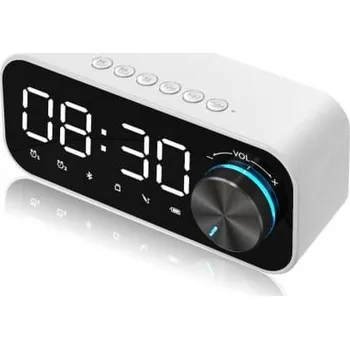 Budík Bluetooth reproduktor B126 s rádiem FM a hodinami (radiobudík)