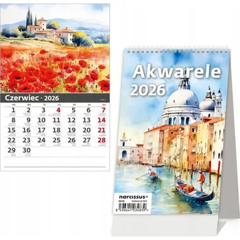 Kalendář Stolní kalendář vertikální měsíční Akvarely Rodinné umění