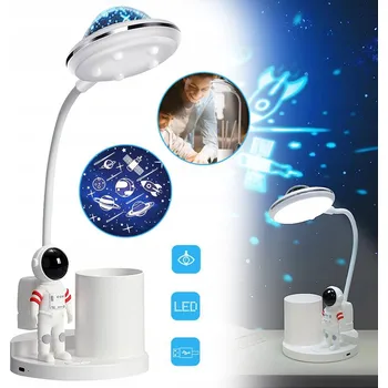 Lampička DĚTSKÁ STOLNÍ LAMPA, PROJEKTOR HVĚZDNÉ OBLOHY, LED NOČNÍ LAMPA