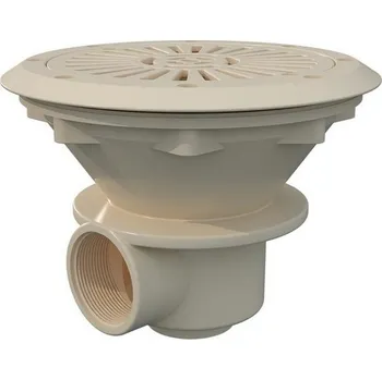 Vagnerpool Podlahová bazénová dnová výpust písková (RAL1015 - slonová kost) pro foliové betonové bazény