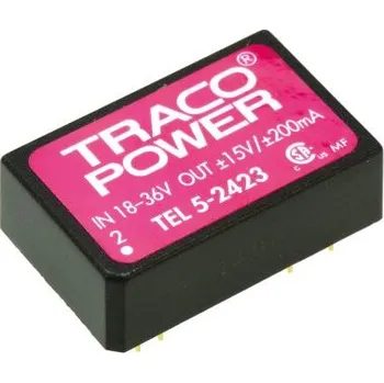 Měnič napětí DC-DC převodník 5W, výstup: ±15V dc ±200mA 1.5kV dc Ne, Vin 18 → 36 V DC Ne