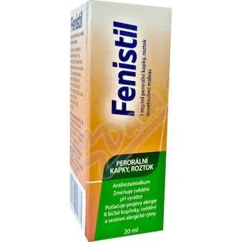 Lék na kožní problémy, vlasy a nehty Fenistil 1mg/ml por.gtt.sol.1x20ml(PI)