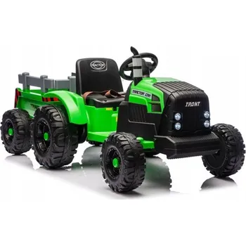 Dětské elektrovozidlo Traktor na Akumulátor CH9959B s přívěsem, světle zelený, 24V