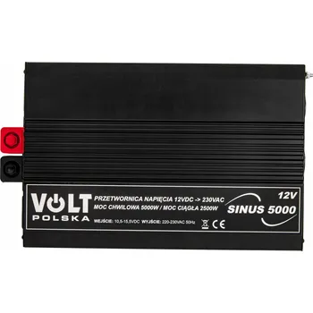 Měnič napětí VOLT Polský měnič napětí měnič napětí 12V/230V 2500/5000W čistý sinus