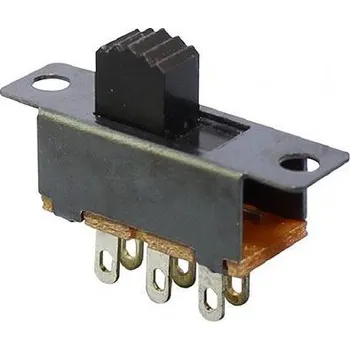 Přepínač posuvný SS-22F32, ON-ON 2pol.50V/0,5A