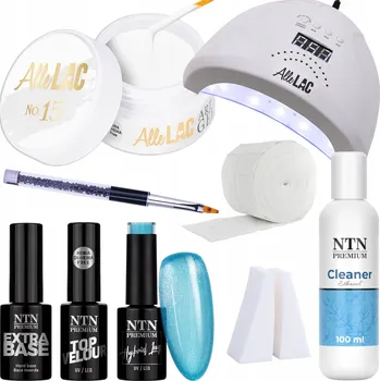 Lak na nehty Sada na nehty Babyboomer Mat 9v1 UV Lampa Gel Báze Top Coat + Příslušenství