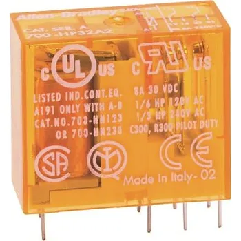 Relé Relé bez blokování DPDT Montáž na PCB 240V ac 700-HP