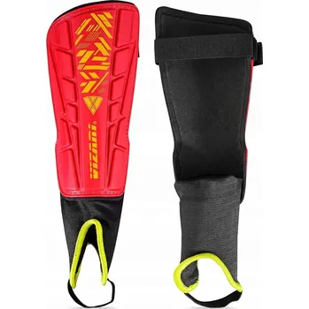Fotbalový chránič Fotbalové chrániče holení nastavitelné protiskluzové červené M