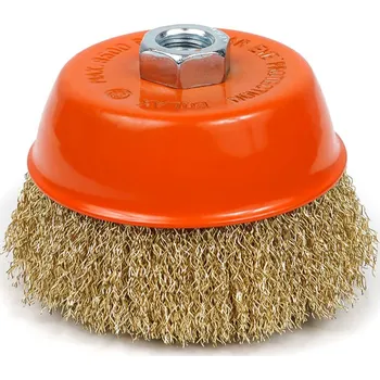 Vrták Čelní kartáč Ø 100 mm závit M14 vlnitý drát 54-157