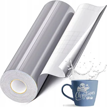 Tapeta Samolepicí voděodolná vinylová Fólie na roli, šedá, 30,5 cm, 1,52 m