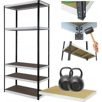 Dílenský regál Kovový regál do skladu HELIOS 180x100x30 cm 5 polic x 275 kg - ODOLNÝ