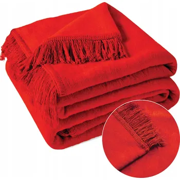 Prostěradlo Deka Cotton Cloud bavlna 150 cm x 200 cm červená