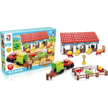 ostatní stavebnice Stavebnice - Velká Farma s Koněmi, 101 dílků