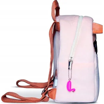 Školní batoh jednokomorový Difuzed bílý, černý, odstíny hnědé a béžové