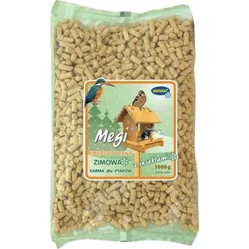 Krmivo pro ptáka MEGAN Tukové granule s hmyzem krmivo KRMIVO PRO VOLNĚ ŽIJÍCÍ PTÁKY 1 kg