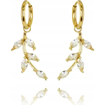 Náušnice Náušnice z nerezové oceli pozlacené 14k zlatem